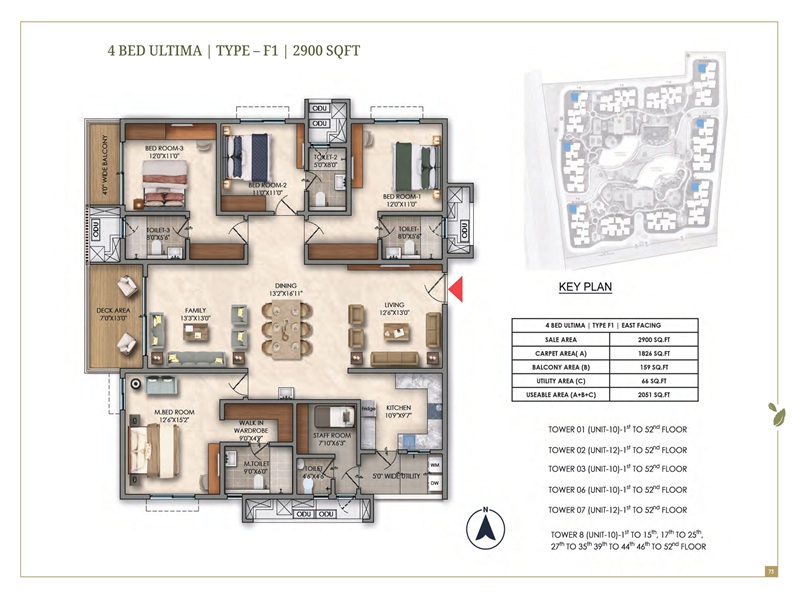 Prestige Golden Grove 4 BHK Floor Plan Prestige Golden Grove 4 BHK 2900 Sq Ft Floor Plan