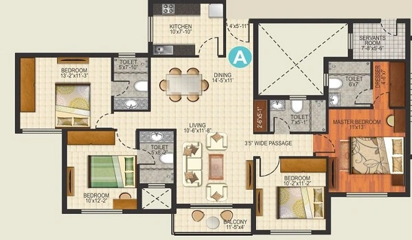 Prestige Golden Grove 4 BHK Floor Plan Prestige Golden Grove 4 BHK Floor Plan