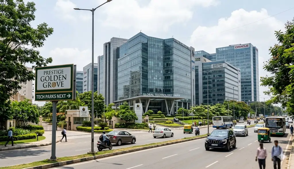Prestige Golden Grove Location - Velimela, 2 Mins to ORR Exit 2 IT Hubs near Prestige Golden Grove