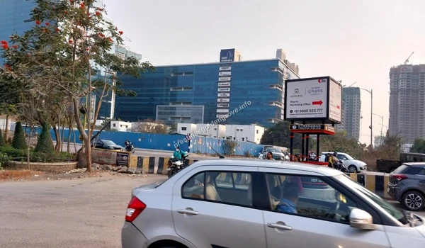 GAR Infobahn Professional Hub Close-up of the glass towers at GAR Infobahn Tower representing the booming professional ecosystem and employment growth in Hyderabad