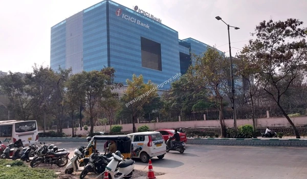 ICICI Bank Regional Hub View of the ICICI Bank regional hub building in the Financial District highlighting the major banking institutions near Prestige Golden Grove