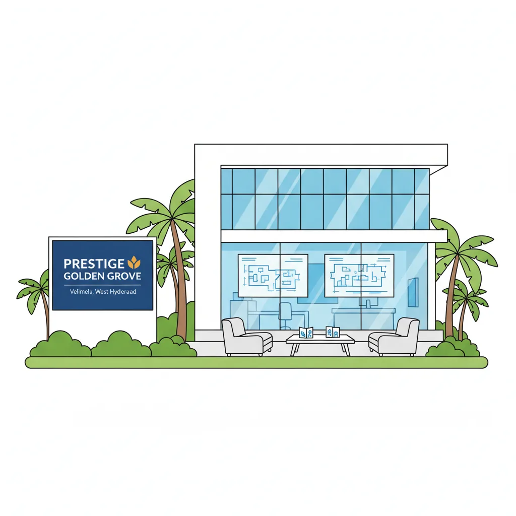 Prestige Golden Grove Office - Modern real estate site office building in Velimela, West Hyderabad