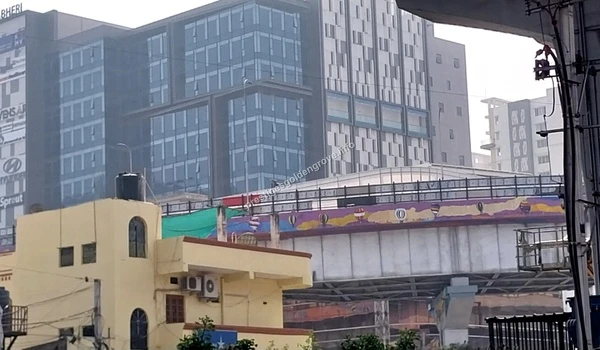 Trendset Jayabheri Connect Exterior view of the Trendset Jayabheri Connect building housing Hyundai and iSprout offices near Prestige Golden Grove
