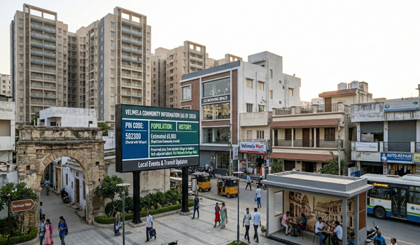 Velimela, Hyderabad | History | Pin code | Population Velimela Hyderabad history, pin code, and population details in West Hyderabad as of 2026
