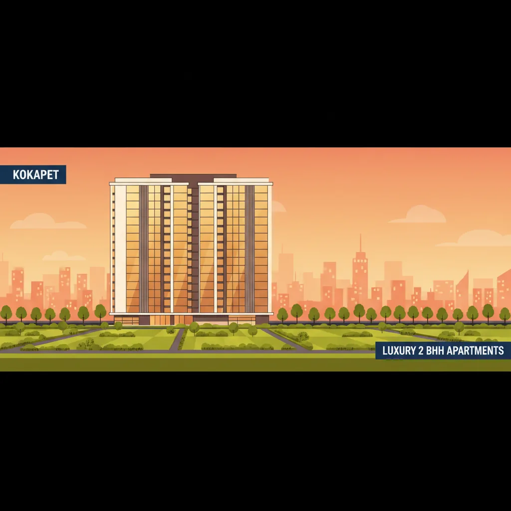 Modern luxury 2 BHK apartment building in Kokapet, West Hyderabad - Prestige Tranquil and High Fields