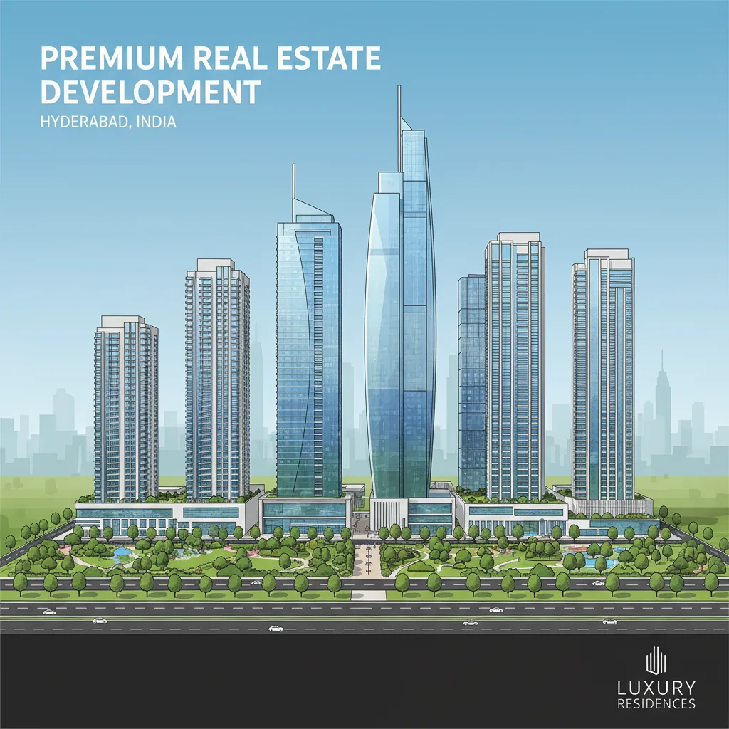 Modern luxury residential high-rise towers at Prestige Golden Grove in Velimela