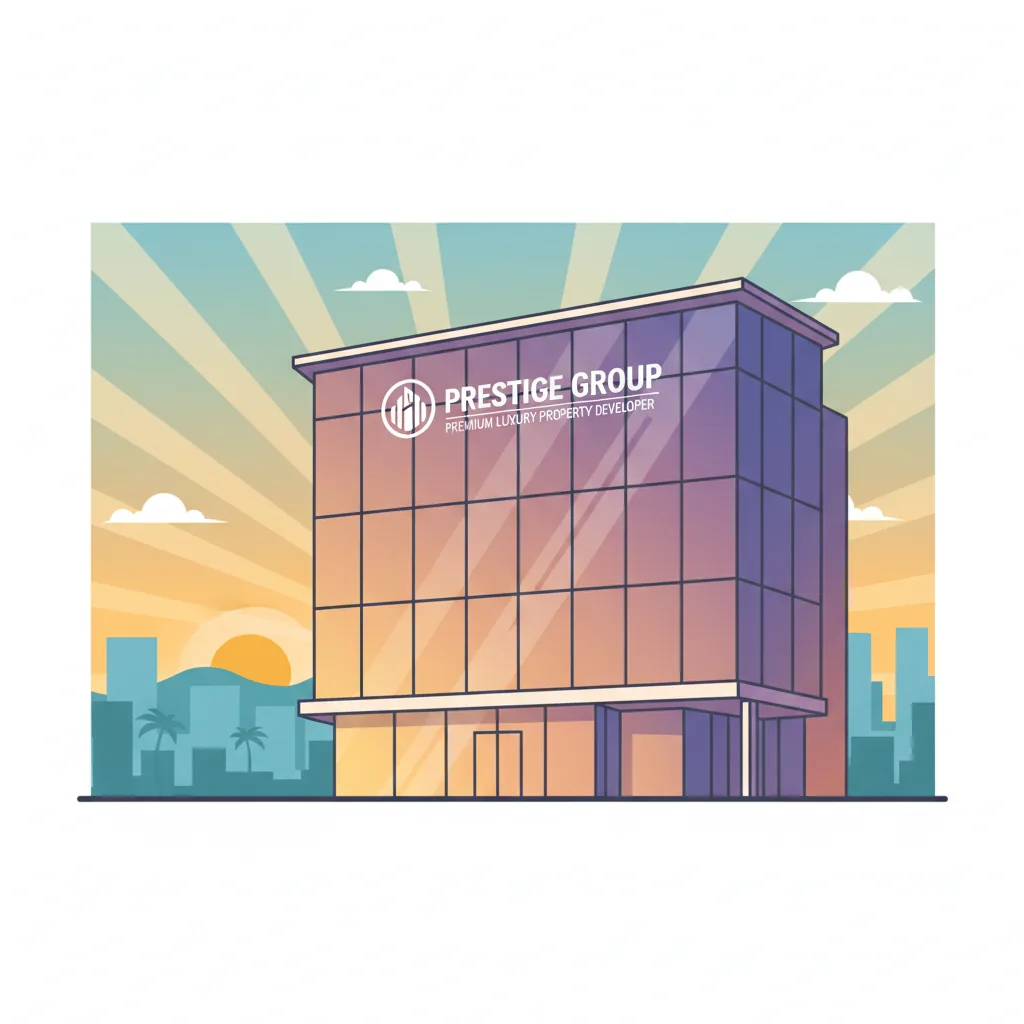 Prestige Group Hyderabad Office: Contact and Sales Guide Prestige Group Hyderabad Office at Merchant Towers, Banjara Hills - Modern corporate real estate building exterior