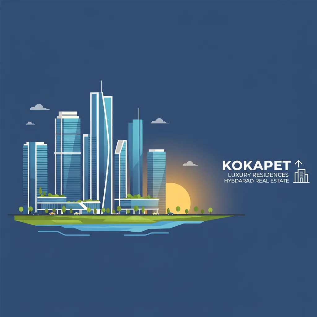 Luxury high-rise residential towers in Kokapet Hyderabad real estate district